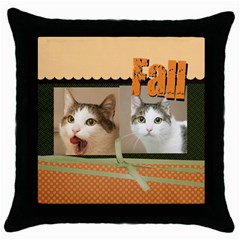 fall - Throw Pillow Case (Black)