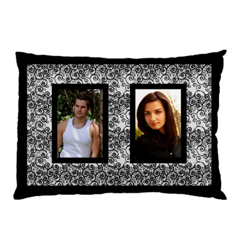 Classic Black (2 Sided) Pillow Case By Deborah Front