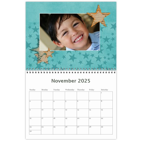 Calendar: All Stars By Jennyl Nov 2025