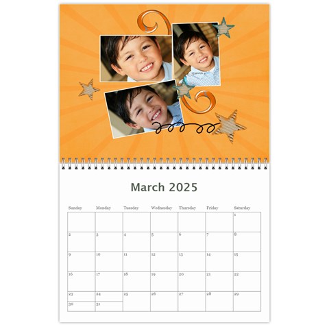 Calendar: All Stars By Jennyl Mar 2025