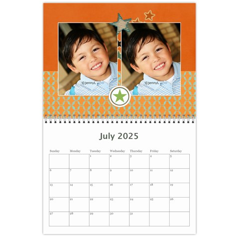 Calendar: All Stars By Jennyl Jul 2025