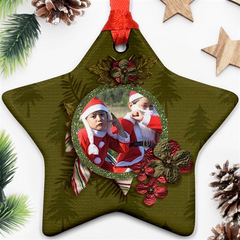 Ornament (two Sides): Star5 By Jennyl Back