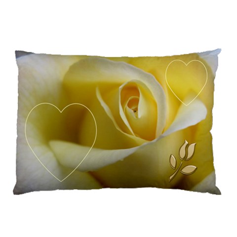 My Yellow Rose (2 Sided) Pillow Case By Deborah Front