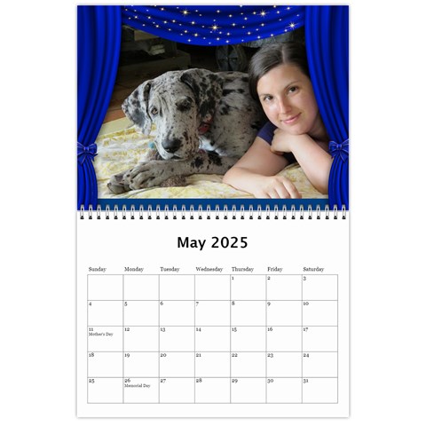 Our Production 2025 (any Year) Calendar Blue And Gold By Deborah May 2025