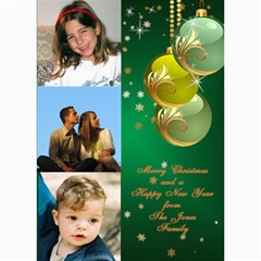 Green Bauble Photo Card 5x7