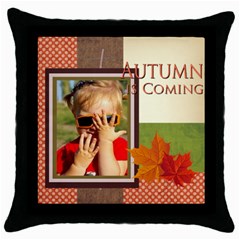 autumn is coming - Throw Pillow Case (Black)