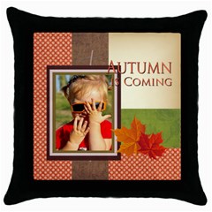 autumn is coming - Throw Pillow Case (Black)