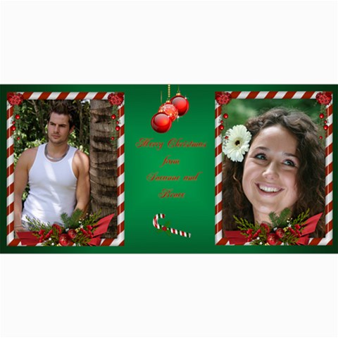 Candy Cane 4x8 Photo Card By Deborah 8 x4  Photo Card - 1