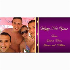 Happy New year 4x8 Photo Card (purple) - 4  x 8  Photo Cards