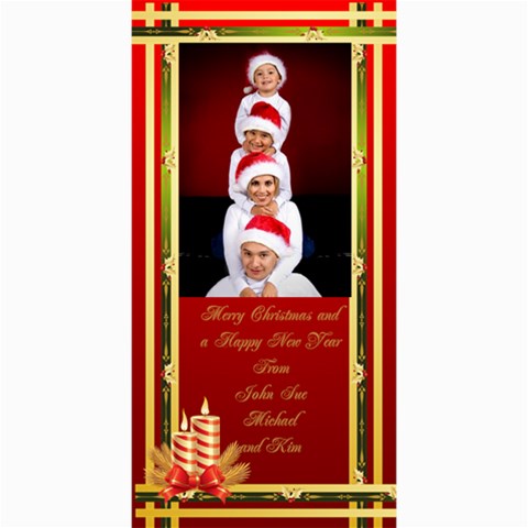 Elegant Merry Christmas Photo Card 4x8 By Deborah 8 x4  Photo Card - 1