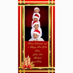 Elegant Merry Christmas Photo card 4x8 - 4  x 8  Photo Cards