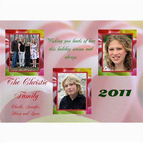 Christie Family Christmas By Patricia W 7 x5  Photo Card - 1