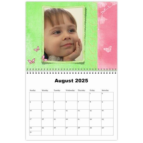 All Precious 2025 (any Year) Calendar By Deborah Aug 2025