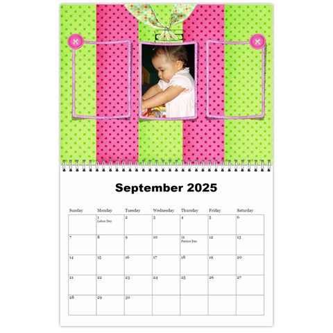 All Precious 2025 (any Year) Calendar By Deborah Sep 2025