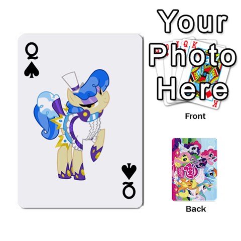 Queen My Little Pony Friendship Is Magic Playing Card Deck By K Kaze Front - SpadeQ