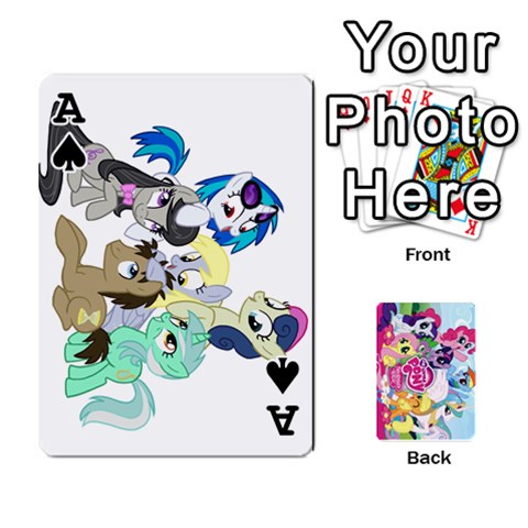 Ace My Little Pony Friendship Is Magic Playing Card Deck By K Kaze Front - SpadeA