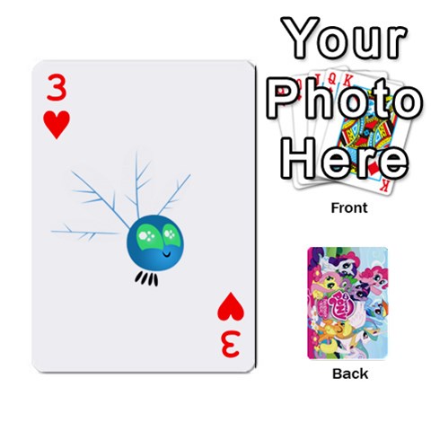 My Little Pony Friendship Is Magic Playing Card Deck By K Kaze Front - Heart3