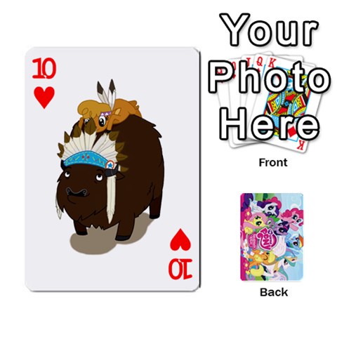 My Little Pony Friendship Is Magic Playing Card Deck By K Kaze Front - Heart10