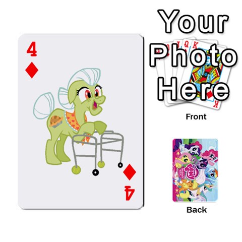 My Little Pony Friendship Is Magic Playing Card Deck By K Kaze Front - Diamond4