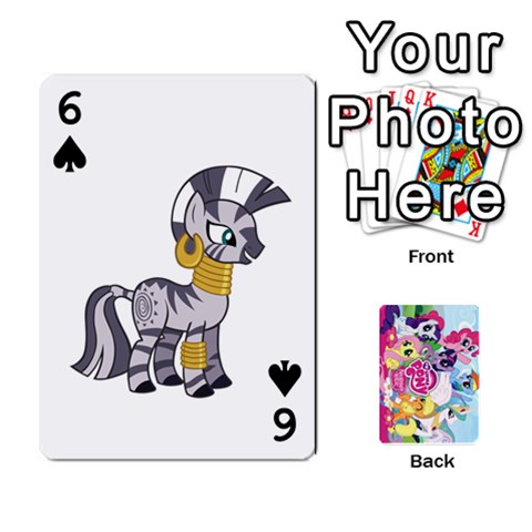 My Little Pony Friendship Is Magic Playing Card Deck By K Kaze Front - Spade6