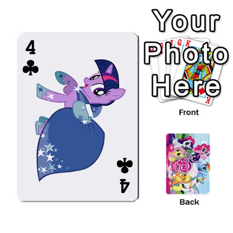 My Little Pony Friendship Is Magic Playing Card Deck By K Kaze Front - Club4