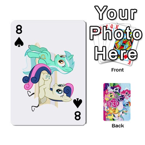 My Little Pony Friendship Is Magic Playing Card Deck By K Kaze Front - Spade8