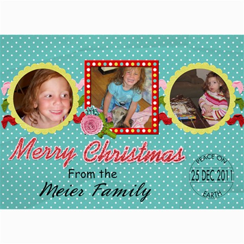 2024 Christmas Card 2b By Martha Meier 7 x5  Photo Card - 1