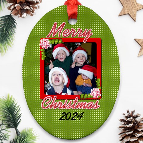 2024 Oval Ornament 1 By Martha Meier Front