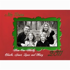 Red and Green Card - 5  x 7  Photo Cards