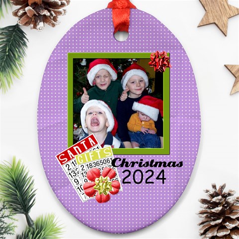 2024 Oval Ornament 2 Front