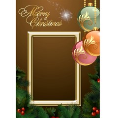 Merry Christmas in Gold 5x7 Card - Greeting Card 5  x 7 