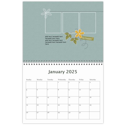 Calendar Any Year: Simple Joys By Jennyl Jan 2025