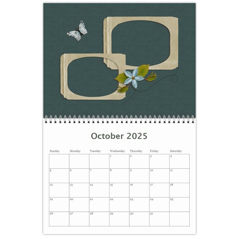 Calendar Any Year: Simple Joys By Jennyl Oct 2025