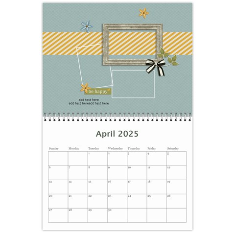 Calendar Any Year: Simple Joys By Jennyl Apr 2025