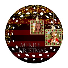 merry christmas - Ornament (Round Filigree)