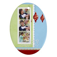 merry christmas - Ornament (Oval)