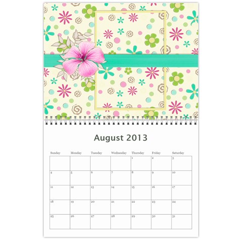 2013 Calendar Aug 2013