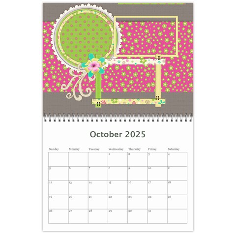 2025 Calendar Oct 2025