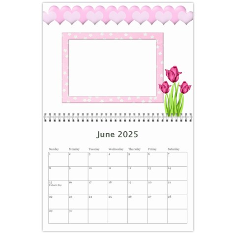 Happy Pink 2025 (any Year) Calendar By Deborah Jun 2025