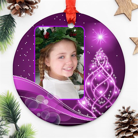 Christmas Round Ornament 4 By Deborah Front