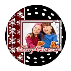 merry christmas - Ornament (Round Filigree)