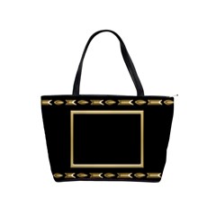 Black and Gold Shoulder Bag - Classic Shoulder Handbag