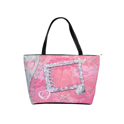 Spring Pink Heart Love Classic Shoulder Bag By Ellan Front