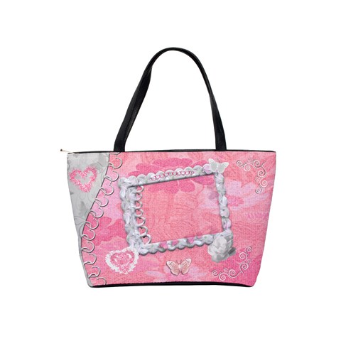 Spring Pink Heart Love Classic Shoulder Bag By Ellan Back