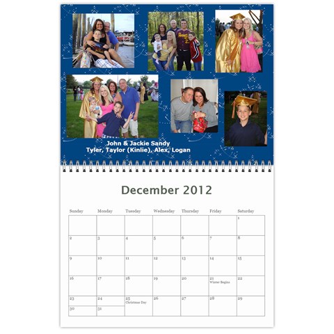 2012 Sandy Family Calendar By Jill Coston Dec 2012