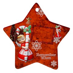 Angel Blonde Remember when 2023 2 SIDE star ornament - Star Ornament (Two Sides)