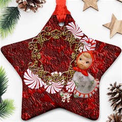 Star candy cane Christmas ornament 2024 2 SIDE ornament - Star Ornament (Two Sides)