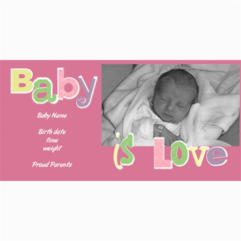 Baby Girl Photo Card By Lana Laflen 8 x4  Photo Card - 3