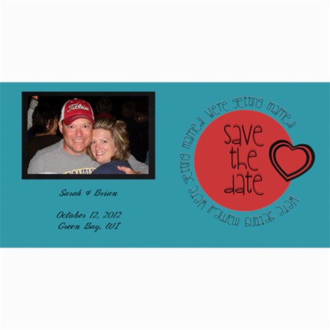 Save The Date Photocard By Lana Laflen 8 x4  Photo Card - 1