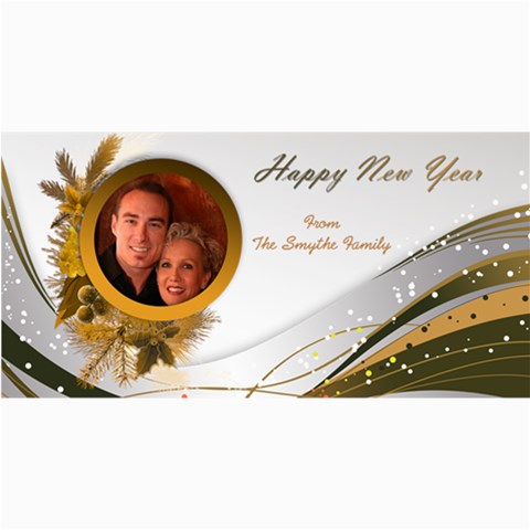 Happy New Year 4x8 Photo Card In Copper By Deborah 8 x4  Photo Card - 1